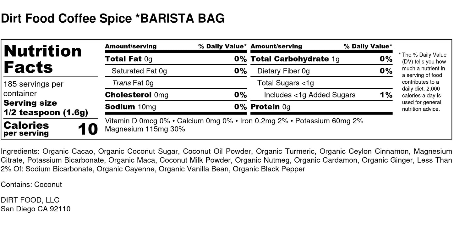 Alkalizing Dirt Blend *Barista Bag* (10.5oz)