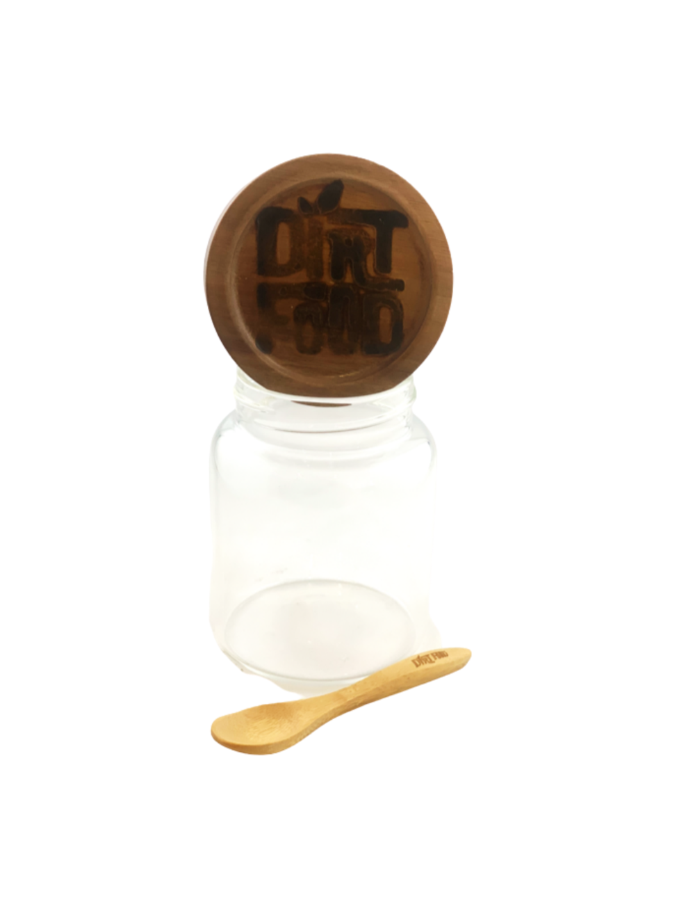 8.5 oz Glass Jar With Cork And Spoon