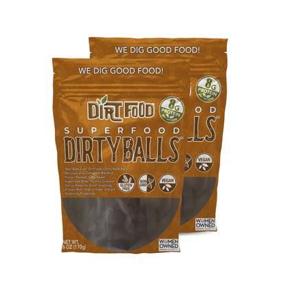 Two packages of Dirt Food Superfood Dirty Balls