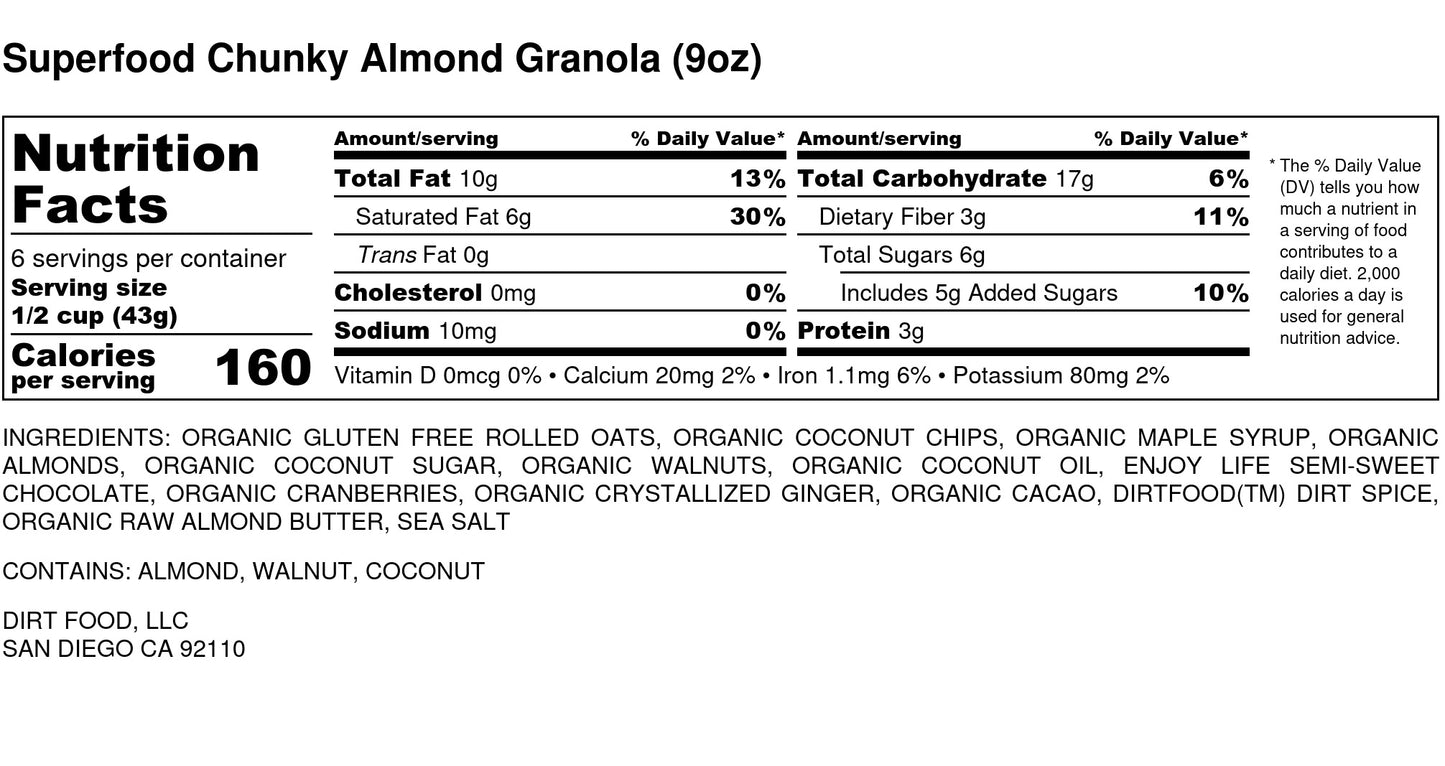Superfood ALMOND Granola